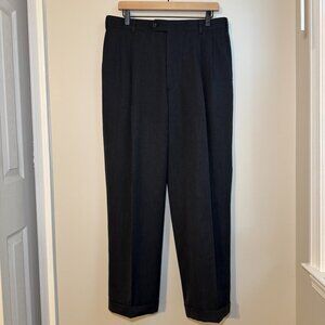 Berle Cuffed Dress Trousers Gray Men's 35R (A1011)